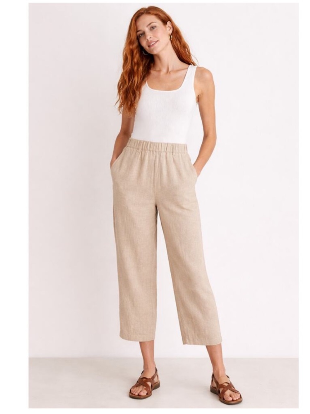 Quince 100% European Linen Pants Driftwood Small